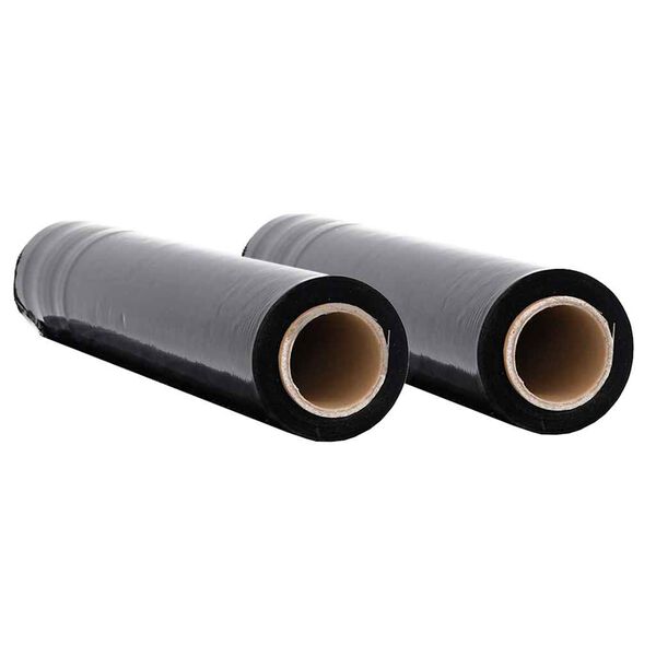 vidaXL Stretch Film 2 gab Melna 20 &mu;m 50 cm x 150 m