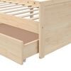 vidaXL gultas rāmis ar atvilktnēm, priedes masīvkoks, 90x200 cm