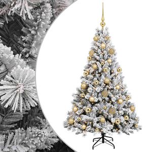 vidaXL Mākslīgā Ziemassvētku eglīte ar rotājumiem 120 cm 150 LED