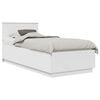 vidaXL Gultas rāmis Balts 100 x 200 cm Inženierijas koks