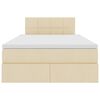 vidaXL Gulta ar uzglabāšanas vietu un matraci Krēms 120 x 200 cm