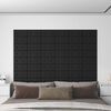vidaXL Sienas galvgals 12 pcs Melns 30 x 15 cm Mākslīgā āda