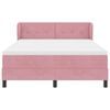 vidaXL Kastītes atsperu gulta ar matraci Rozā 140 x 190 cm Samts