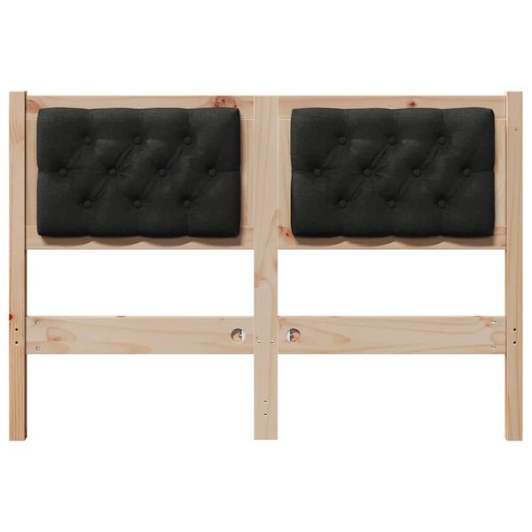 vidaXL Galvgalis Cits Brūna un melna 135 cm Priedes masīvkoks