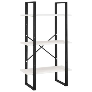 vidaXL plaukts, balts, 60x30x105 cm, priedes masīvkoks