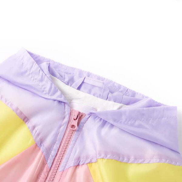 Bērnu jaka ar kapuci un rāvējslēdzēju, krāsaina, 116