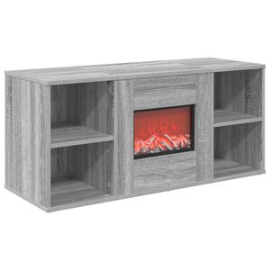 vidaXL Elektriskais kamīns Pelēks Sonoma 100 x 37 x 45,5 cm