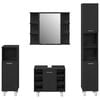 vidaXL Vannas istabas mēbeļu komplekts 4 pcs Melna 30 x 30 x 179,5 cm