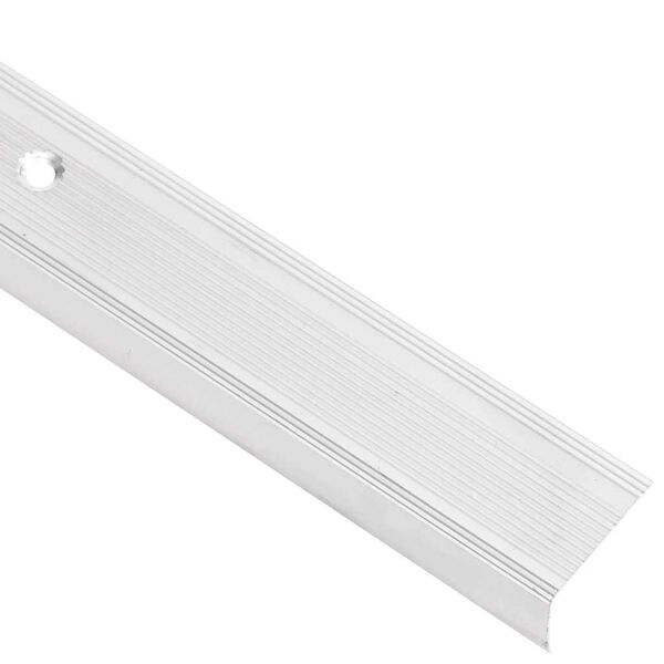 vidaXL kāpņu profili, 15 gb., L forma, 90 cm, sudraba krāsas alumīnijs