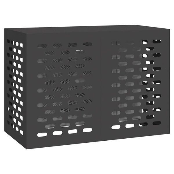 vidaXL Gaisa kondicioniera pārsegs Melna 100 x 50 x 70 cm Tērauds