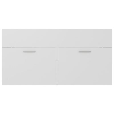 vidaXL izlietnes skapītis, balts, 90x38,5x46 cm, skaidu plātne