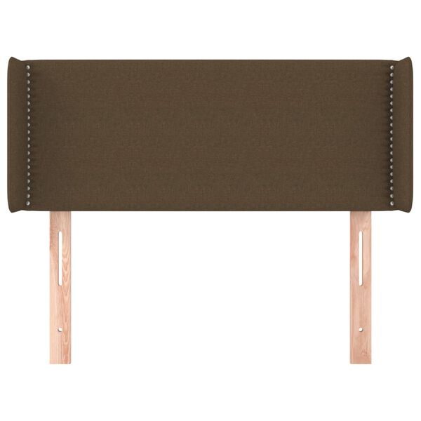 vidaXL galvgalis ar malām, 103x16x78/88 cm, tum&scaron;i brūns audums