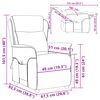 vidaXL Masāžas krēsls Krēmkrāsa 93.5 x 67.5 x 101.5 cm audums