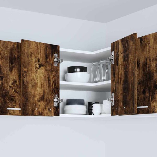 vidaXL Piekarams skapītis Kūpināts ozols un balts 57 x 57 x 40 cm