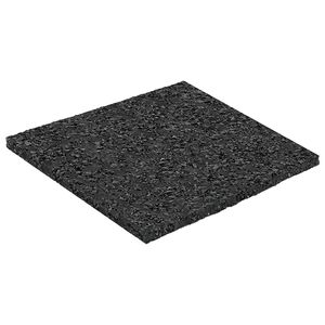 vidaXL Gumijas granulu terases paklājs Melns 9 x 9 x 0,3 cm Gumija