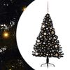 vidaXL Mākslīgais LED Ziemassvētku eglīte su 150 LED Melna 150 cm PVC