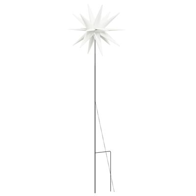 vidaXL Ziemassvētku lampa ar LED un mietiņu, salokāma, balta, 57 cm