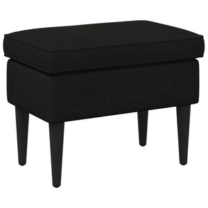 vidaXL Pēdu soliņ&scaron; Melns 55 x 35 x 41 cm Samts