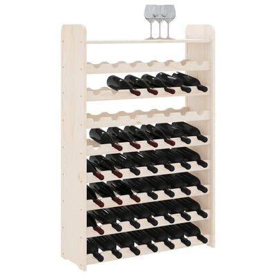 vidaXL vīna pudeļu plaukts, 72,5x25x111,5 cm, priedes masīvkoks