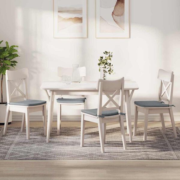 vidaXL Sēdvietas spilventiņi 4 pcs Gai&scaron;i pelēks 40 x 40 x 3 cm audums