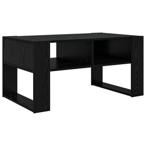 vidaXL Kafijas galdiņ&scaron; Melns ozolkoks 92 x 53 x 45 cm
