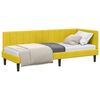 vidaXL Stūra gultas rāmis Dzeltena 80 cm x 200 cm Samts