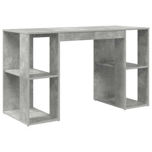 vidaXL Galds Betona pelēks Inženierijas koks 130 x 50.5 x 75 cm