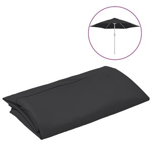 vidaXL saulessarga rezerves audums, melns, 300 cm