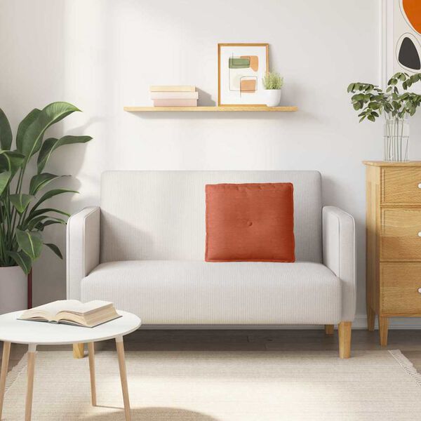 vidaXL Atpakaļ spilvens Sarkans oranžs 50 x 45 cm Korduroja audums