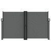 vidaXL izvelkams sānu aizslietnis, antracītpelēks, 140x600 cm