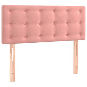 vidaXL gultas galvgalis, 100x5x78/88 cm, rozā samts