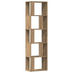 vidaXL grāmatu plaukts, koka krāsa, 45x24x159 cm, inženierijas koks