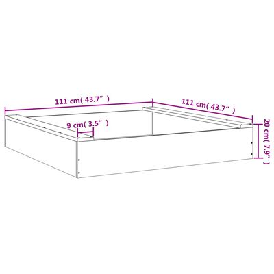 vidaXL smilšu kaste ar sēdekļiem, kvadrāta forma, Duglasa masīvkoks
