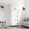 vidaXL augstais skapis, balts, 69,5x34x180 cm, inženierijas koks