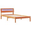 vidaXL Gultas rāmis Vaks brūns 90 x 190 cm Ciets priedes koks