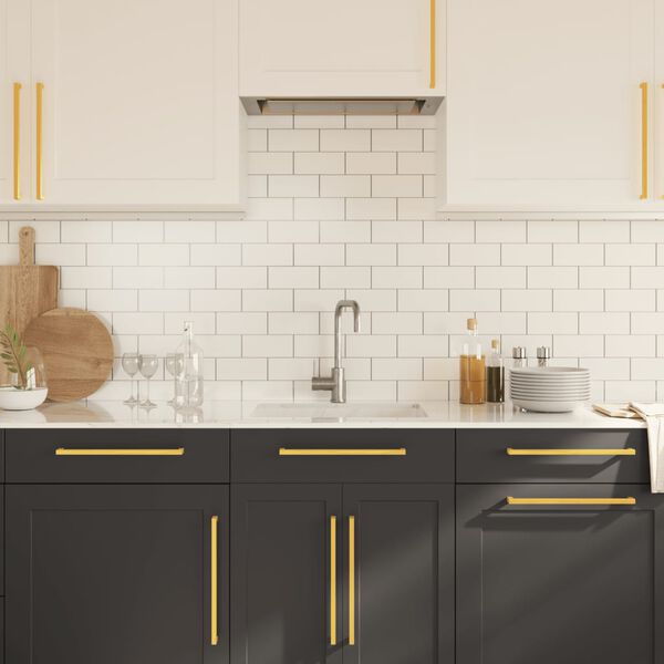 vidaXL skapja rokturi, 20 gab., zelta, 320 mm, nerūsējo&scaron;ais tērauds