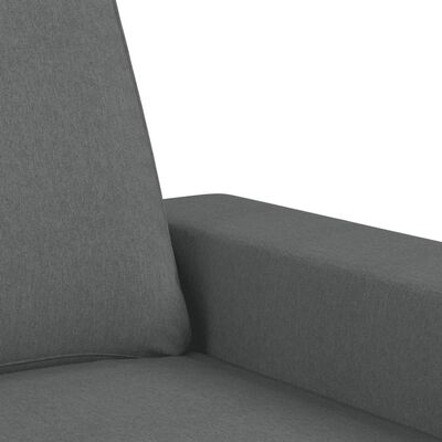 vidaXL divdaļīgs dīvānu komplekts, tumši pelēks audums