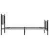 vidaXL gultas rāmis ar galvgali un kājgali, melns metāls, 90x190 cm