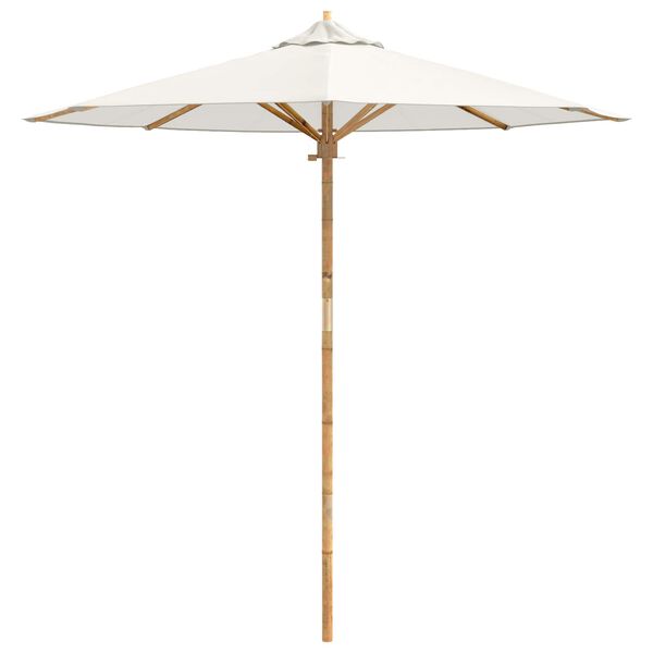 vidaXL Dārza parasols Krēmkrāsas &Oslash; 270 x 260 cm Bambuss