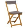 vidaXL dārza bistro krēsli, 2 gab., akācijas masīvkoks