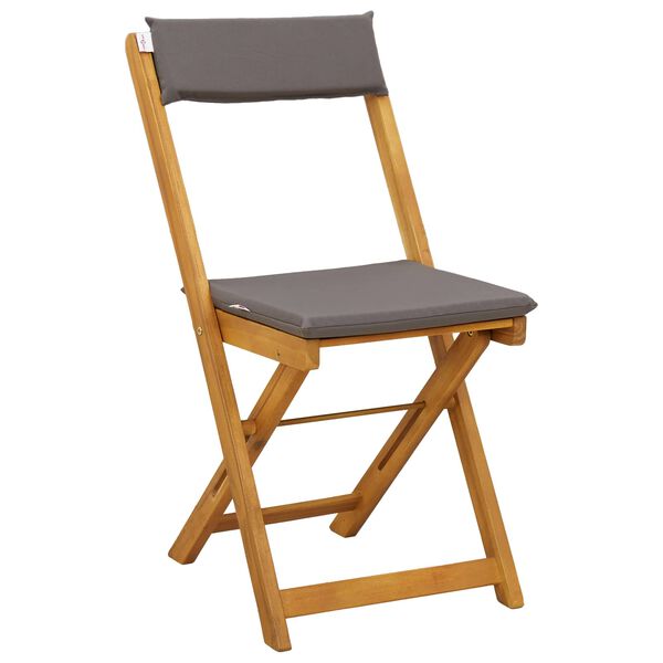 vidaXL dārza bistro krēsli, 2 gab., akācijas masīvkoks