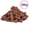 vidaXL vulkāniskie ieži, 10 kg, sarkani, 1-2 cm