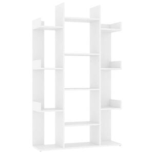 vidaXL grāmatu plaukts, balts, 86x25,5x140 cm, inženierijas koks
