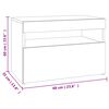 vidaXL TV galdiņ&scaron; ar LED lampiņām, 60x35x40 cm, betona pelēks
