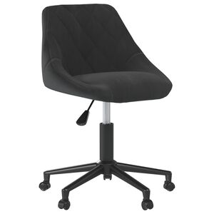 vidaXL biroja krēsls, melns samts