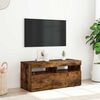 vidaXL TV skapītis ar LED apgaismojumu, ozolkoka krāsa, 90x35x40 cm