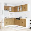 vidaXL 11-daļīgs virtuves skapītis komplekts, Kalmar, koka krāsā