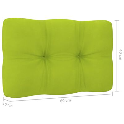 vidaXL dārza krēsls, spilgti zaļi matrači, impregnēta priede