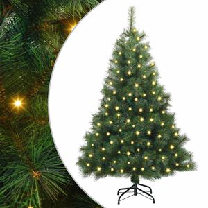 vidaXL Mākslīgā Ziemassvētku eglīte su 150 LED Zaļa 120 cm PE un PVC