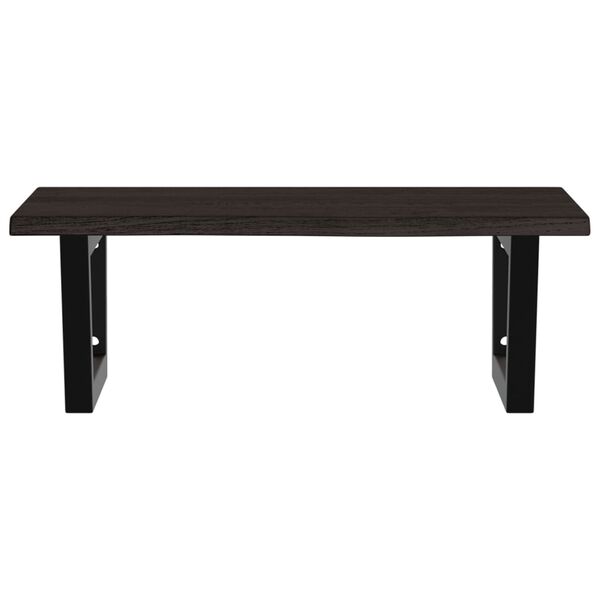 vidaXL izlietnes plaukts, stiprināms pie sienas, tērauds, ozola koks